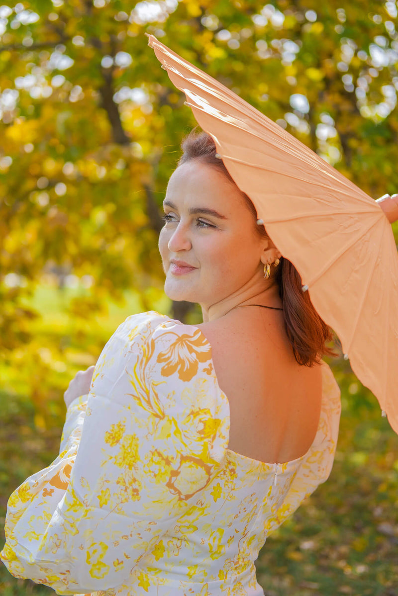 lana maxi dress yellow LESET Lana Maxi Dress