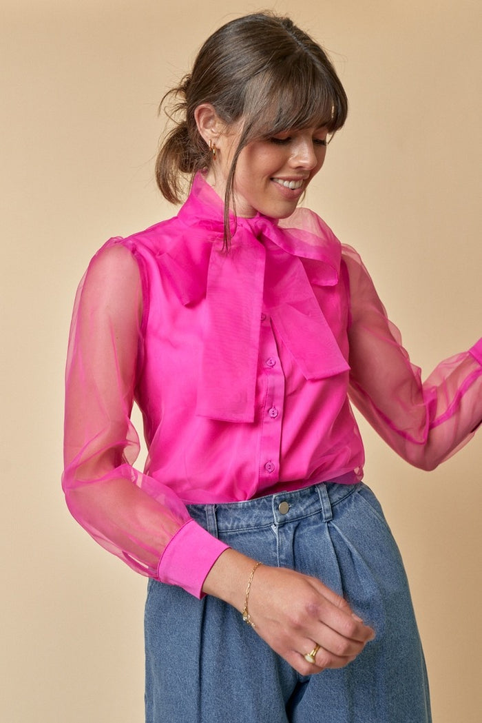 acka organza ribbon blouse Giselle Organza Blouse – Anni Ruuth